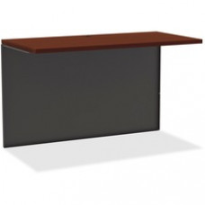 Lorell Mahogany Laminate/Charcoal Modular Desk Series - 48
