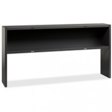 Lorell Charcoal Steel Desk Series Stack-on Hutch - 72
