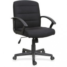 Lorell Fabric Task Chair - Fabric Black Seat - Fabric Black Back - 26.8