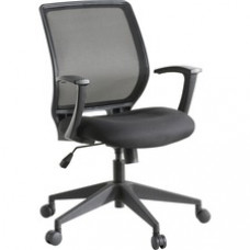 Lorell Executive Mid-back Work Chair - Black Seat - 5-star Base - Black - 26" Width x 27" Depth x 40.8" Height upto 275LB