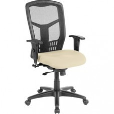 Lorell Executive High-back Swivel Chair - Steel Frame - Beige, Buff - 28.5