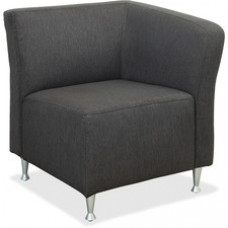 Lorell Fuze Lounger Chair - Four-legged Base - Brown - 29