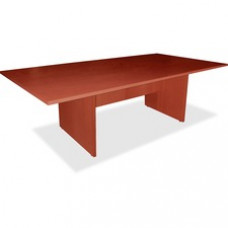 Lorell Essentials Series Cherry Conference Table - Rectangle Top - Panel Leg Base - 2 Legs - 70.88