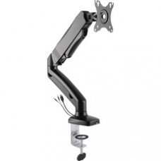 Lorell Mounting Arm for Monitor - Black - Height Adjustable - 1 Display(s) Supported - 14.30 lb Load Capacity - 75 x 75, 100 x 100 VESA Standard - 1 Each