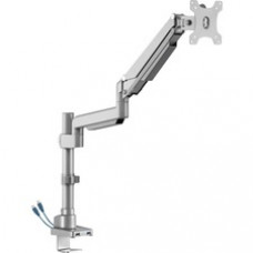 Lorell Mounting Arm for Monitor - Gray - Height Adjustable - 1 Display(s) Supported - 19.80 lb Load Capacity - 75 x 75, 100 x 100 VESA Standard - 1 Each