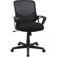 Lorell Value Collection Mesh Back Task Chair - Fabric Black Seat - Fabric Black Back - 24.6