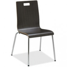Lorell Bentwood Cafe Chair - Steel Frame - Espresso - Plywood, Bentwood - 21