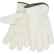 MCR Safety Leather Driver Gloves - Large Size - Leather - Beige - 2 / Pair