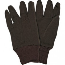MCR Safety General Purpose Brown Jersey Gloves - Large Size - Cotton Jersey, Polyester - Brown - Comfortable, Lightweight, Breathable - For General Purpose, Construction, Gardening - 12 / Pack