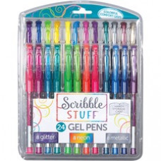 The Board Dudes Scribble Stuff Assorted Gel Pens - Assorted Gel-based Ink - 24 / Pack