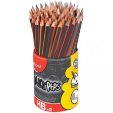 Helix Black Peps Triangular No. 2 Pencils - #2 Lead - Black, Yellow Barrel - 72 / Pack