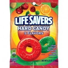 Wrigley LifeSavers 5 Flavors Hard Candies - Cherry, Raspberry, Watermelon, Orange, Pineapple - Individually Wrapped - 6.25 oz