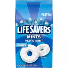 Life Savers Pep O Mint Hard Candy - Peppermint - Individually Wrapped - 2.81 lb - 1 Each
