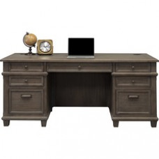 Martin Credenza - 6-Drawer - 6 x Keyboard, Pencil, File, Utility Drawer(s) - Material: Solid Lumber, Veneer - Finish: Weathered Dove