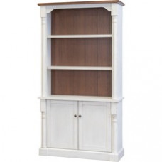 Martin Bookcase with Lower Doors - 2 Door(s) - 4 Shelve(s) - Finish: Weathered Wire Brushed Chalk