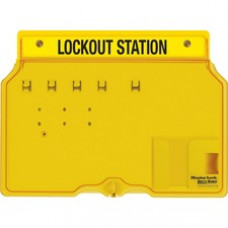 Master Lock Unfilled Padlock Lockout Station with Cover - 4 x Padlock - 12.3