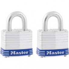 Master Lock High Security Padlock - Keyed Alike - 0.28" Shackle Diameter - Cut Resistant, Pick Proof, Rust Resistant - Steel Body, Steel Shackle - Silver - 2 / Pack