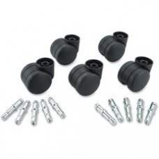 Master Mfg. Co Deluxe Futura Non-Hooded Chair Mat Caster Set - Includes 5 wheels and 10 stems; 5 each: 7/16