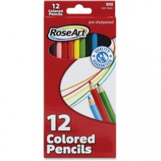 RoseArt Pre-Sharpened 12 Colored Pencils - Assorted Lead - 12 / Set
