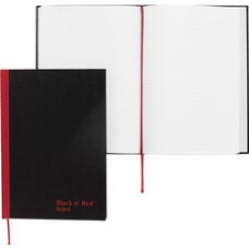 Black n' Red Casebound Ruled Notebooks - A5 - 96 Sheets - Sewn - 24 lb Basis Weight - 5 5/8