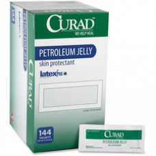 Curad Petroleum Jelly Ointment Packets - Ointment - 0.18 oz (5 g) - Tube - For Dry Skin - Moisturising, Latex-free - 144 / Box