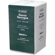 Caring Non-sterile Cotton Gauze Sponges - 8 Ply - 4