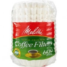 Melitta Super Premium Basket-style Coffee Filter - Heavyweight, Tear Resistant, Disposable, Compostable - 600 / Pack - White