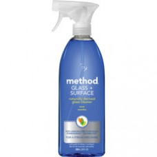 Method Mint Glass/Surface Cleaner - Spray - 0.22 gal (28 fl oz) - Mint Scent - 8 / Carton - Light Blue
