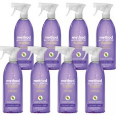 Method All-Purpose Lavender Surface Cleaner - Spray - 0.22 gal (28 fl oz) - Fresh, French Lavender Scent - 8 / Carton - Lavender