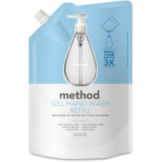 Method Sweet Water Gel Hand Wash Refill - Sweet Water Scent - 34 fl oz (1005.5 mL) - Squeeze Bottle Dispenser - Hand - Clear - Triclosan-free - 6 / Carton