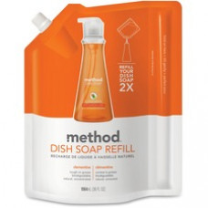 Method Dish Soap Refill - Gel - 36 fl oz (1.1 quart) - Clementine Scent - 6 / Carton - Orange