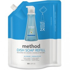 Method Dish Soap Refill - Liquid - 36 fl oz (1.1 quart) - Sea Mineral Scent - 6 / Carton - Light Blue
