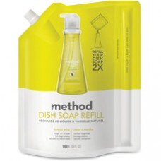 Method Dish Soap Refill - Concentrate Gel - 36 fl oz (1.1 quart) - Lemon Mint Scent - 6 / Carton - Lemon