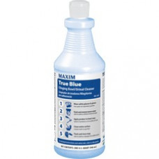 Midlab True Blue Clinging Bowl Cleaner - Ready-To-Use Liquid - 32 fl oz (1 quart) - Mint Scent - 12 / Carton - Dark Blue