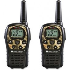 Midland LXT535VP3 24-mile Range 2-Way - 22 Radio Channels - 22 x GMRS - Upto 126720 ft - Auto Squelch, Keypad Lock, Silent Operation - Water Resistant