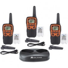Midland X-TALKER T51X3VP3 Walkie Talkie Three Pack - 22 Radio Channels - 22 FRS - Upto 147840 ft - 38 Total Privacy Codes - Hands-free