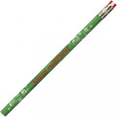 Moon Products Merry Christmas Seasonal No2 Pencil - 2HB Lead - Black Lead - Assorted Wood Barrel - 12 / Dozen