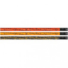 Moon Products Happy Halloween Themed Pencils - #2 Lead - Orange, Black Barrel - 12 / Dozen