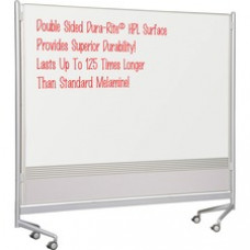 MooreCo Mobile Dry-erase Double-sided Partition - 76