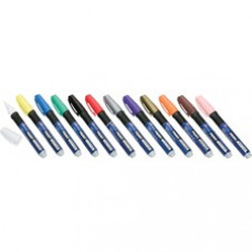 SKILCRAFT Paint Marker - Medium Marker Point - Bullet Marker Point Style - Assorted Oil Based Ink - 12 / Set