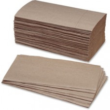 SKILCRAFT Single Fold Kraft Paper Towels - Single Fold - Kraft - Paper - Eco-friendly, Chlorine-free - For Bathroom - 250 Quantity Per Bundle - 4000 / Box