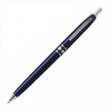 SKILCRAFT Retractable Ballpoint Pen - Medium Pen Point - Refillable - Blue - Blue Barrel - 12 / Dozen