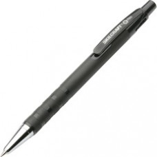 SKILCRAFT Rubberized Barrel Retractable Ballpoint Pen - Fine Pen Point - Refillable - Black - Rubber Barrel - 12 / Dozen