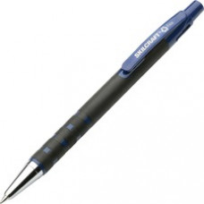 SKILCRAFT Rubberized Barrel Retractable Ballpoint Pen - Fine Pen Point - Refillable - Blue - Rubber Barrel - 12 / Dozen