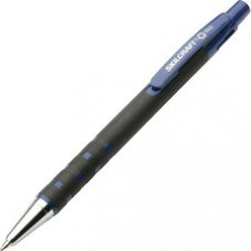 SKILCRAFT Rubberized Barrel Retractable Ballpoint Pen - Medium Pen Point - Refillable - Blue - Rubber Barrel - 12 / Dozen