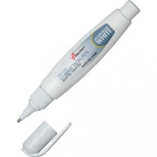 SKILCRAFT Multipurpose Correction Pen - Metal Tip Applicator - Fast-drying, Pocket Clip, Rubber Grip - 1 Each