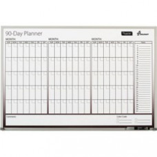 SKILCRAFT Dry Erase Planner Board - Daily - 90 Day - 1.13