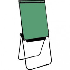 SKILCRAFT Portable Chalkboard Easel - Green Surface - Horizontal/Vertical - Tabletop, Floor Standing - 1 Each