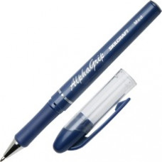 SKILCRAFT Cushion Grip Transparent Ballpoint Pen - Medium Pen Point - Refillable - Blue - Blue Barrel - 1 Dozen