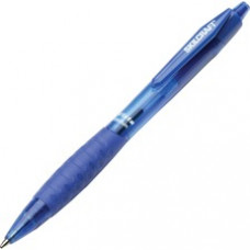 SKILCRAFT Retractable Vista Ballpoint Pen - Medium Pen Point - Refillable - Blue - Transparent Rubber Barrel - 12 / Dozen